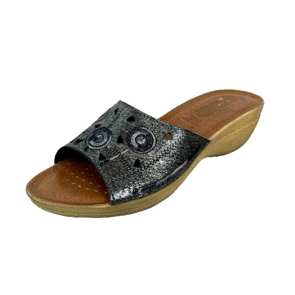 Fly Flot Sandals  Women's EUR 37 / US 7  Anatomic Italian Comfort Wedge Slides - Picture 2 of 11